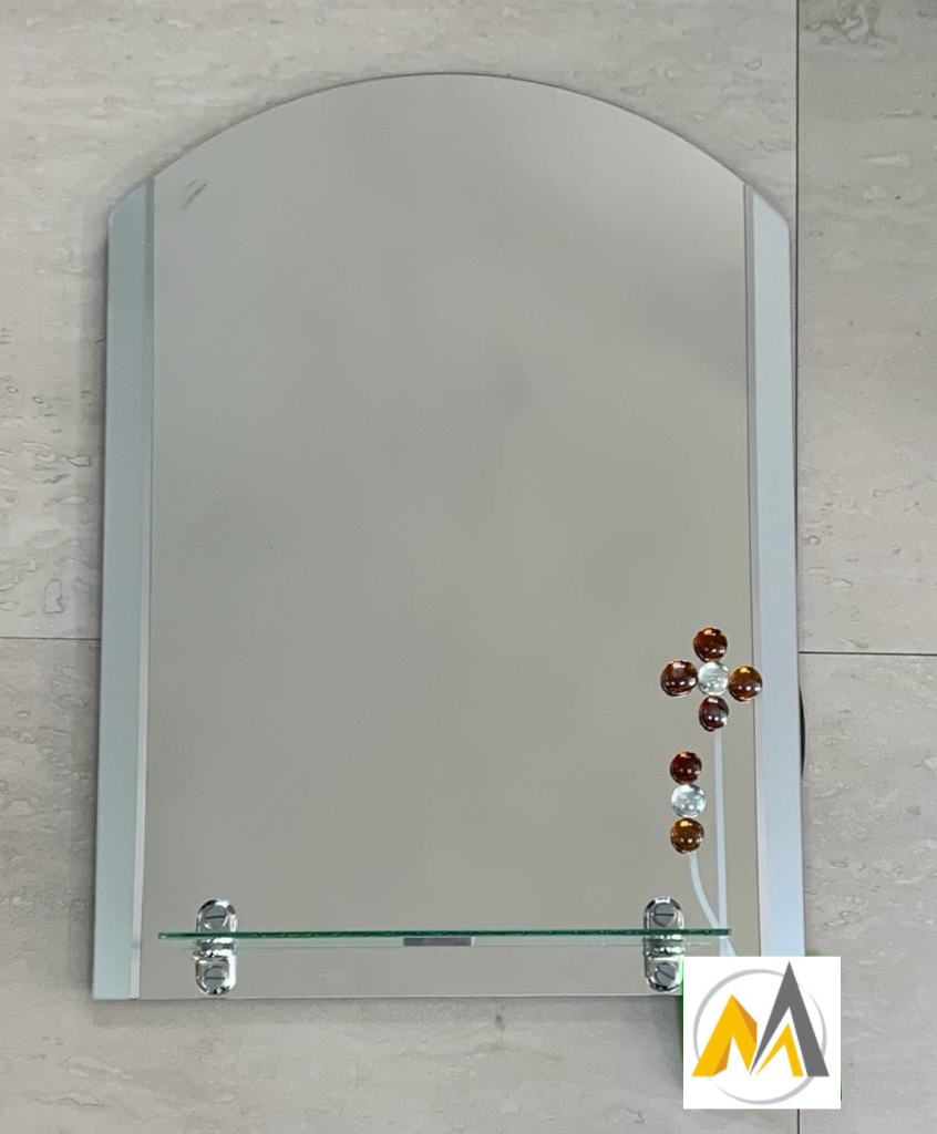 Espejo De Baño EVO Con Marco Y Estante Aluminio Varios Acabados Luz LED  Frontal ⋆ VAROBATH