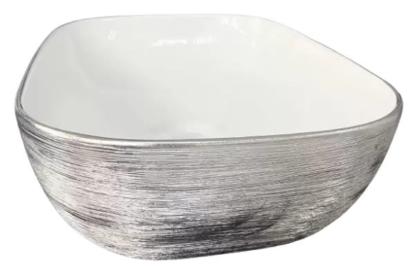 630b. Cod. 01-015-00012-978 Fuente Bashield Rectangular Plata Blanco