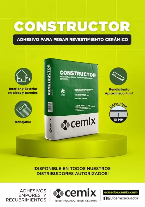 1512. Cod. 01-006-00100-138 Pegamento Cemix cerámica